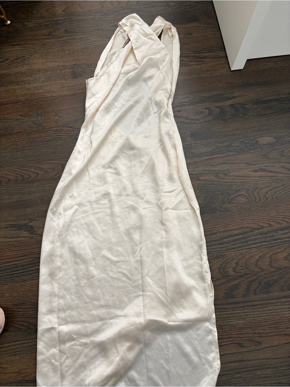 New Club London Ivory Satin Halter Women’s Dress